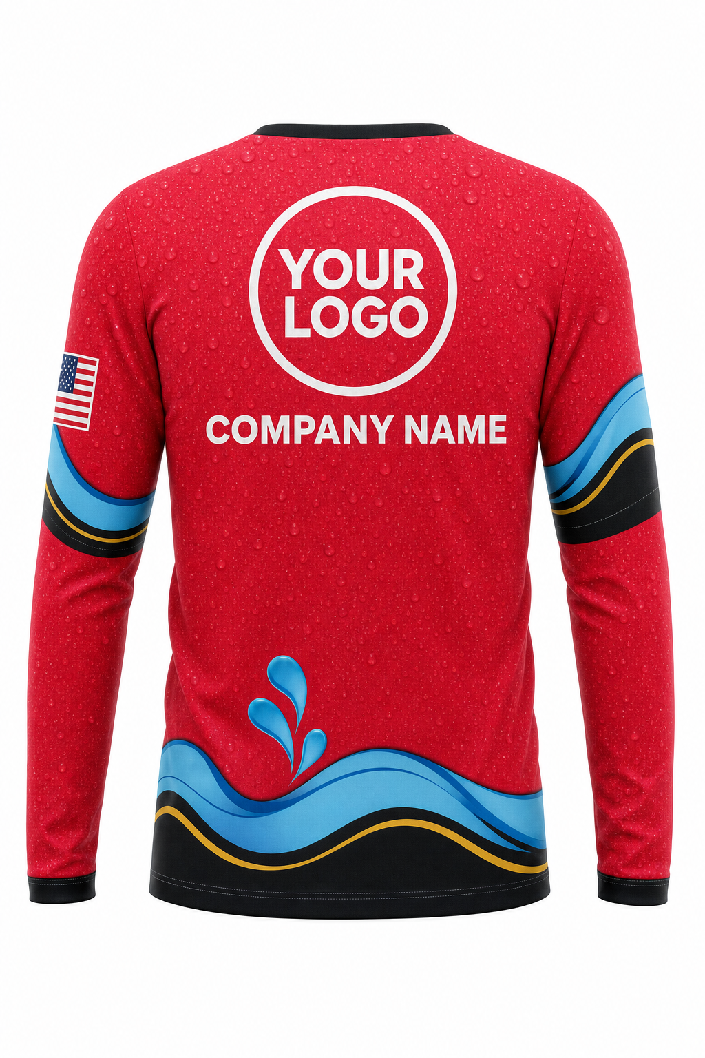 Aqua Signature Crew — Long Sleeve #14 back