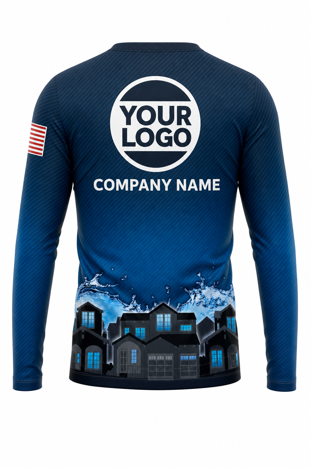 Aqua Signature Crew — Long Sleeve #17 back
