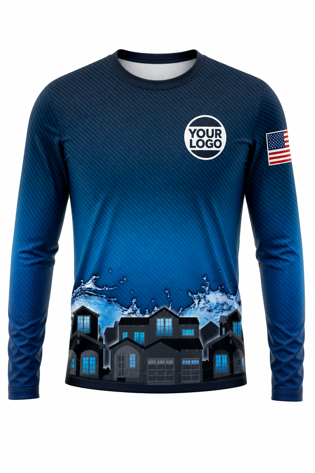 Aqua Signature Crew — Long Sleeve #17