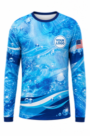 Aqua Signature Crew — Long Sleeve #22
