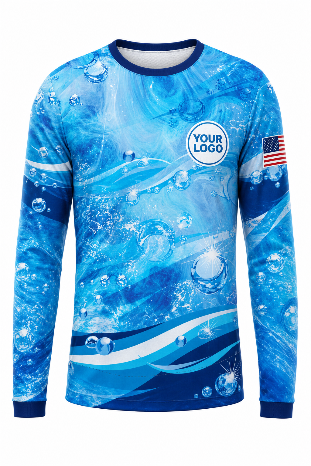 Aqua Signature Crew — Long Sleeve #22