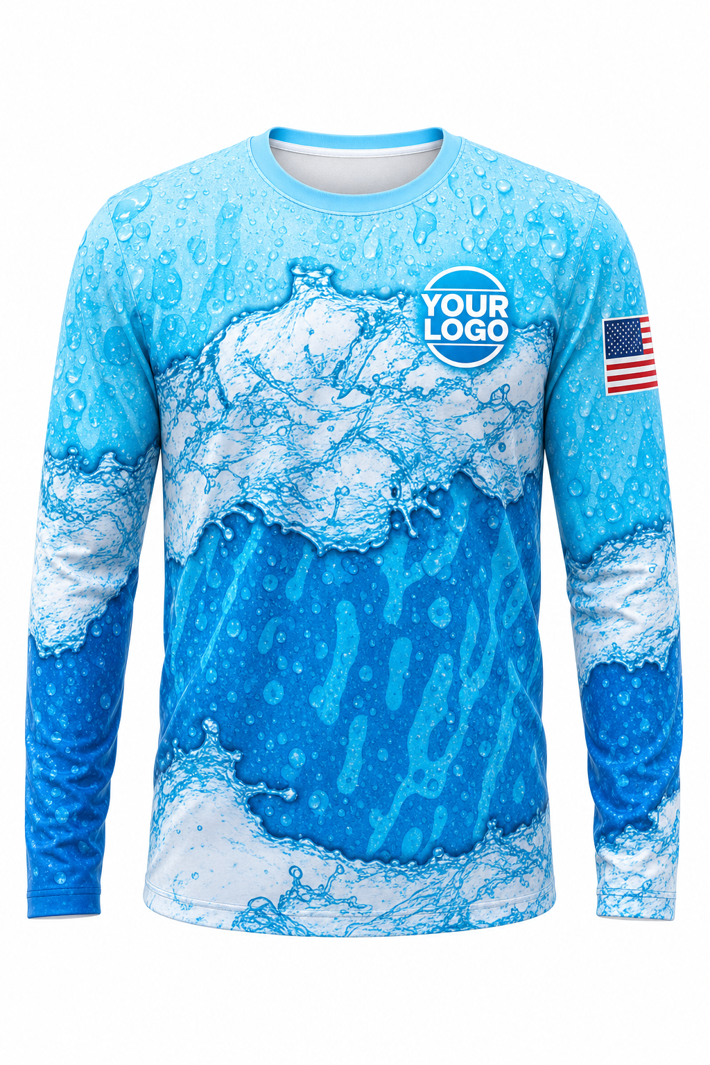 Aqua Signature Crew — Long Sleeve #23