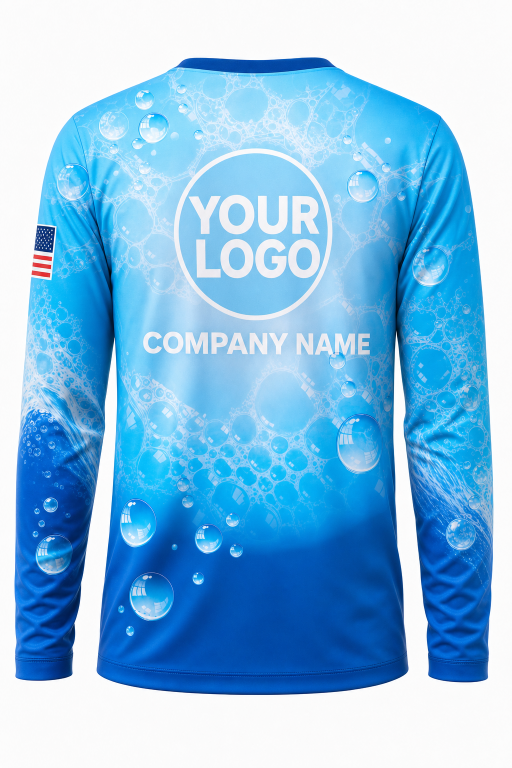 Aqua Signature Crew — Long Sleeve #24 back