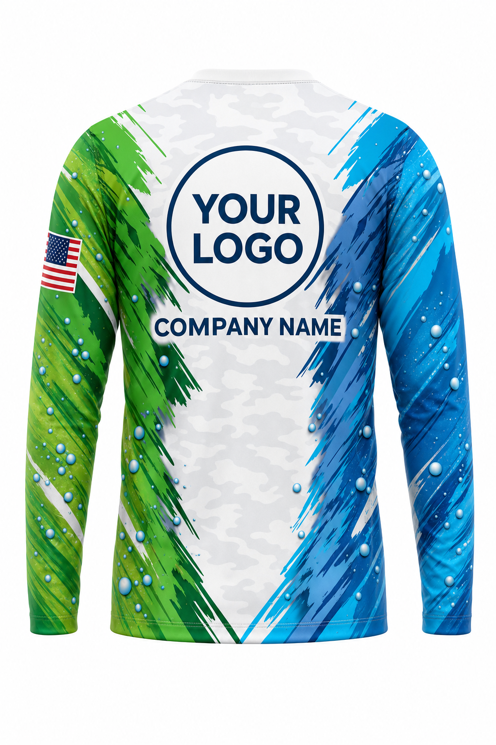 Aqua Signature Crew — Long Sleeve #26 back