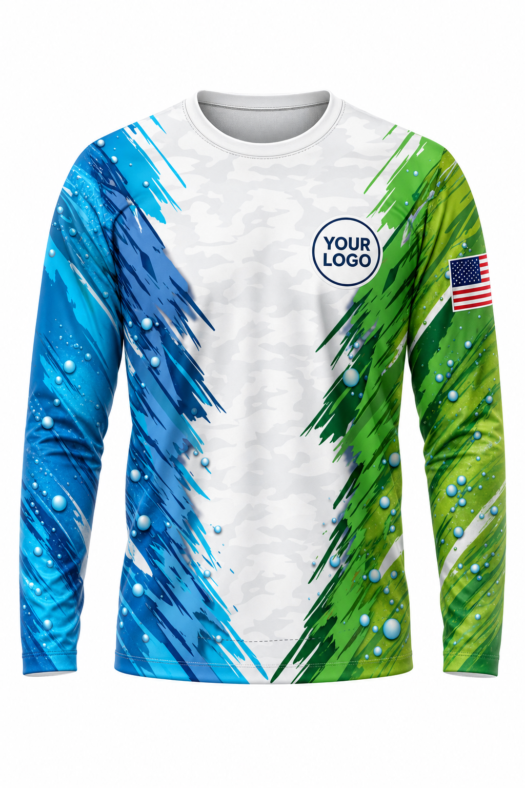 Aqua Signature Crew — Long Sleeve #26