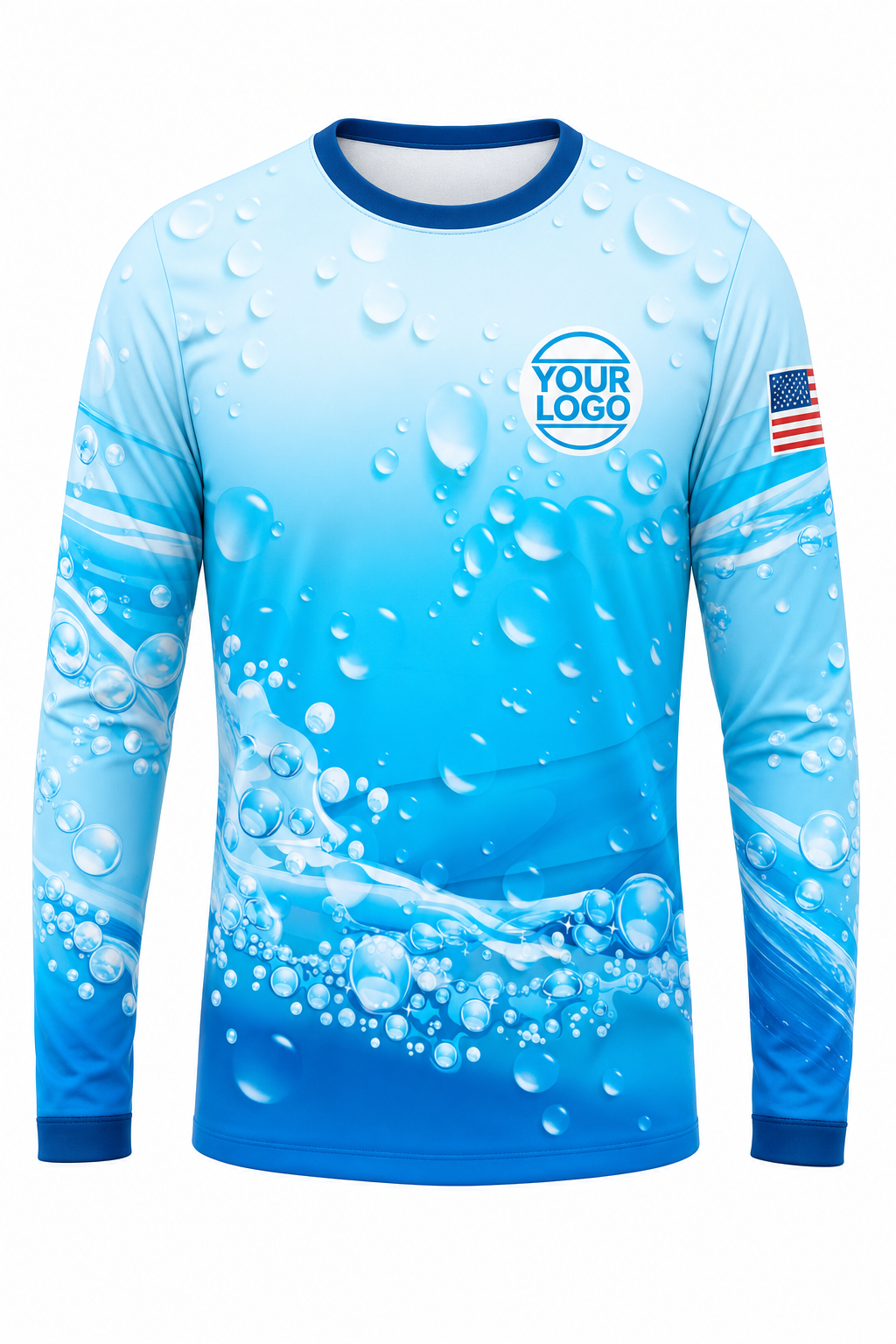 Aqua Signature Crew — Long Sleeve #27