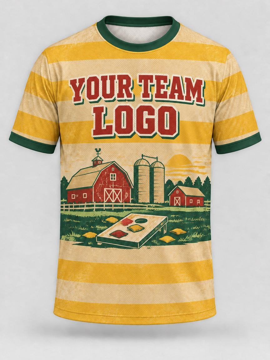 Silo Stripe custom cornhole team jersey, front