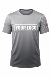 Silver Ash custom crew uniform in silver fading into graphite