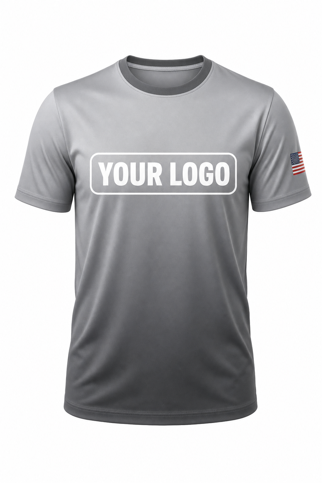 Silver Ash custom crew uniform in silver fading into graphite