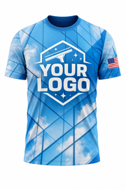Sky Mirror custom window cleaning crew uniform t-shirt — front (tee-front)