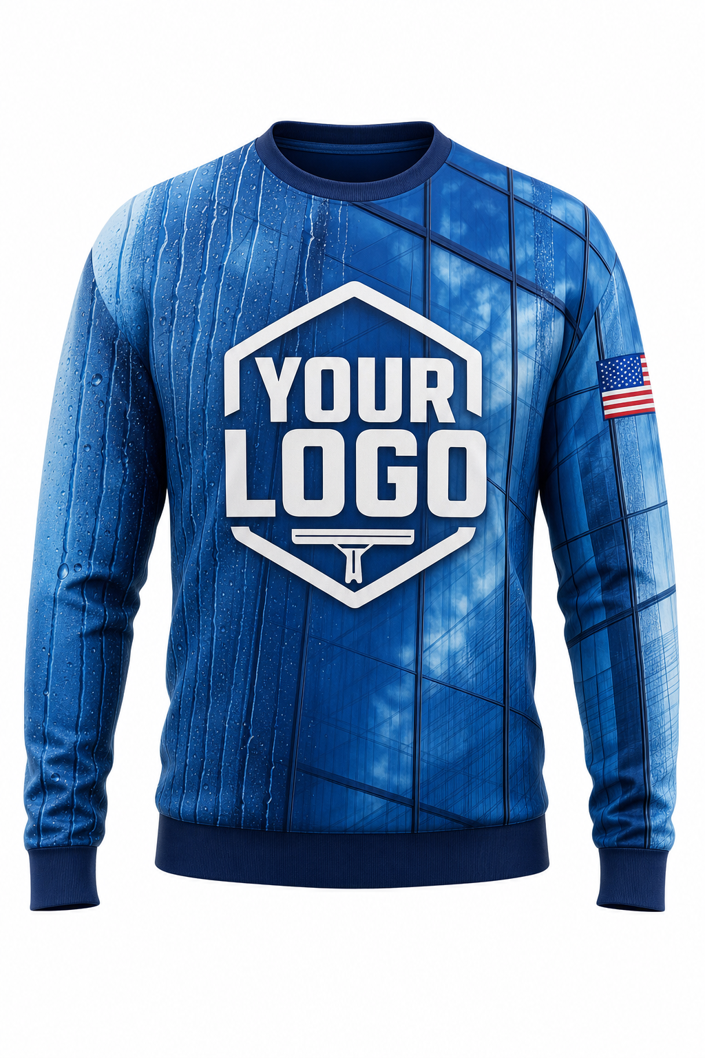 Skyline Reflection custom window cleaning crew uniform sweatshirt — front (sweatshirt-front)