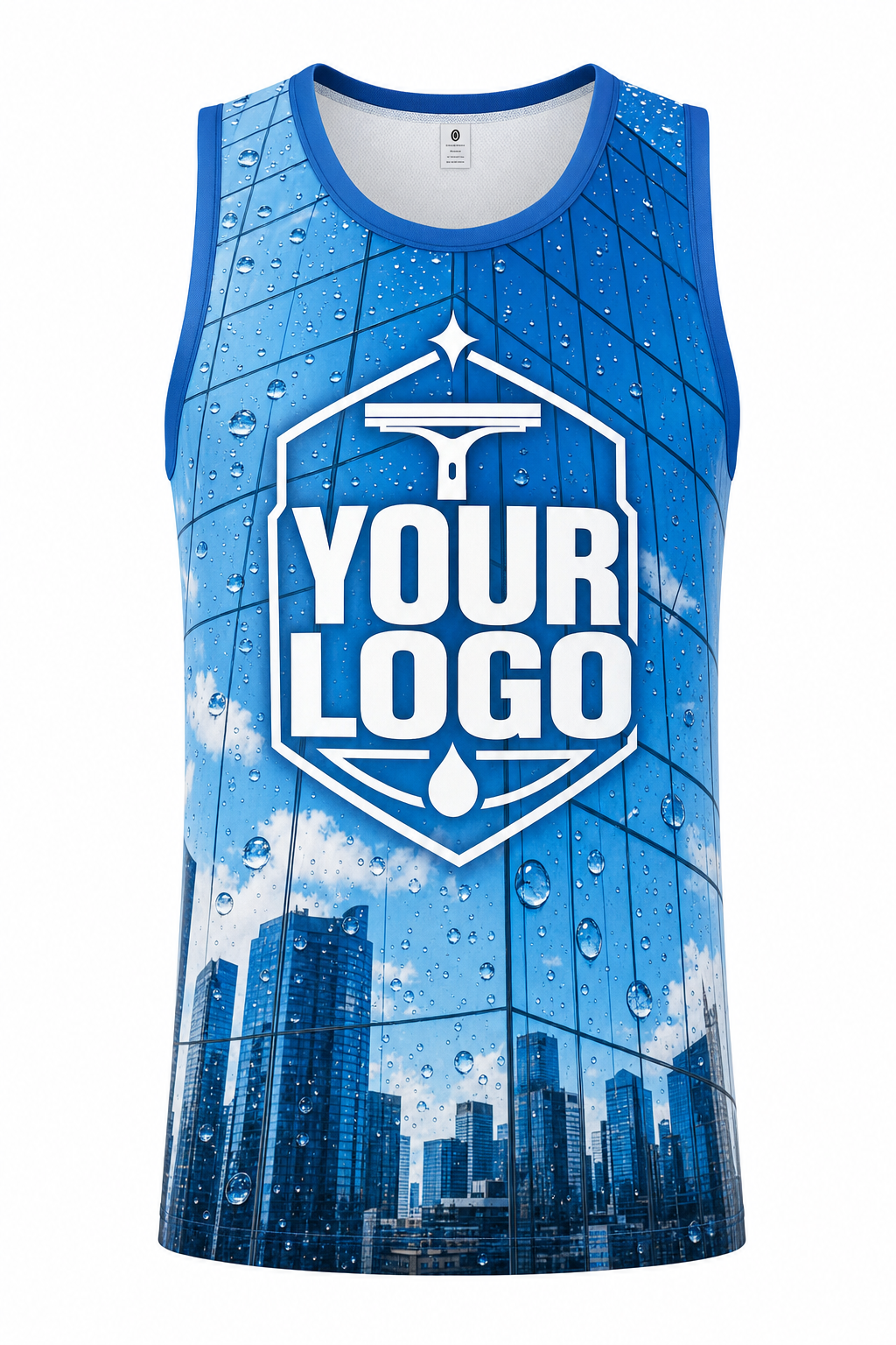 Skyline Reflection custom window cleaning crew uniform Tank Top — front
