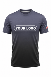 Slate Ash custom crew uniform in slate fading into charcoal