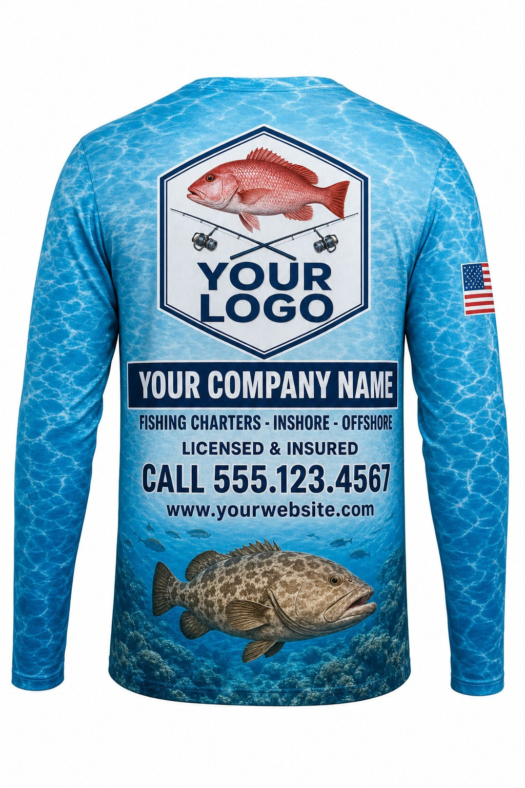 Snapper & Grouper Custom Fishing Team Uniform - custom crew uniform