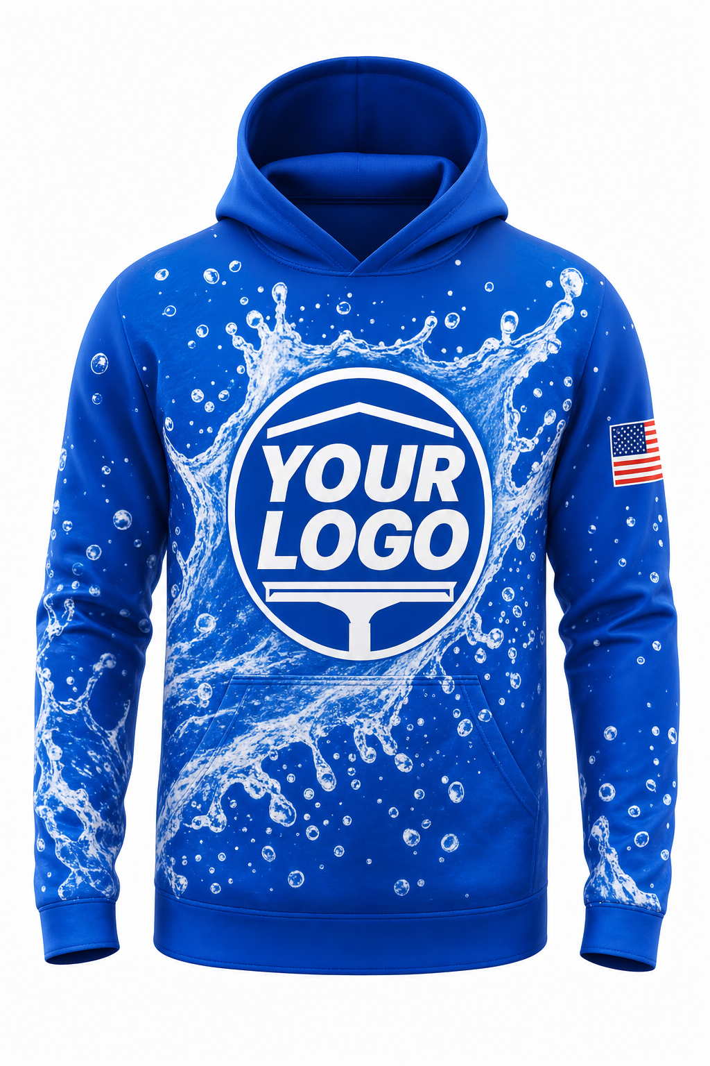 Splash Dynamic custom window cleaning crew uniform hoodie — front (hoodie-front)