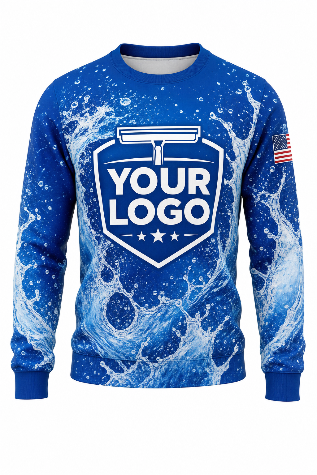 Splash Dynamic custom window cleaning crew uniform sweatshirt — front (sweatshirt-front)