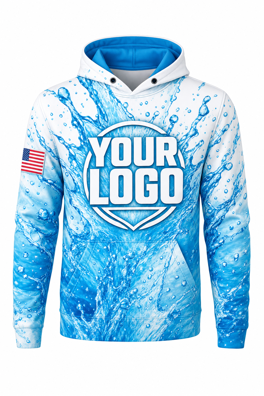 Splash Burst custom roof cleaning & pressure washing crew uniform Hoodie — front
