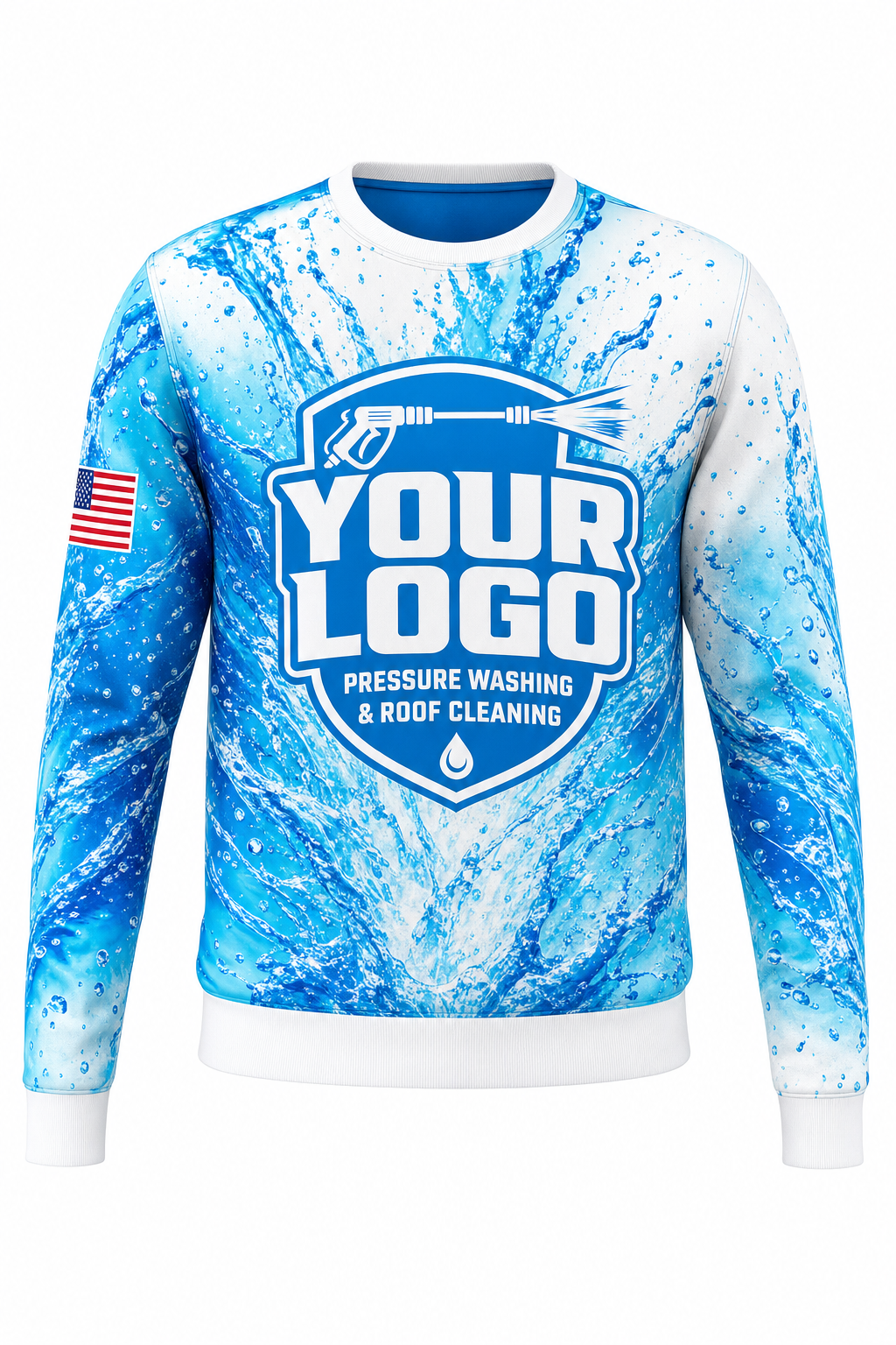 Splash Burst custom roof cleaning & pressure washing crew uniform Sweatshirt — front