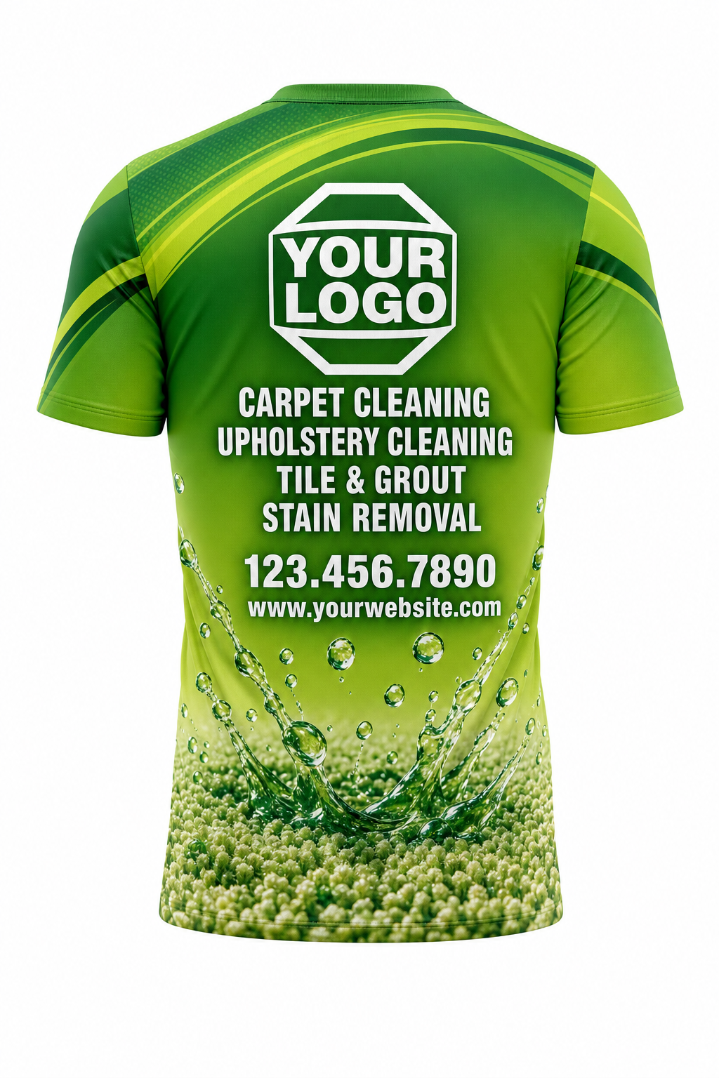 Spring Extraction custom carpet cleaning crew uniform t-shirt — back (tee-back)