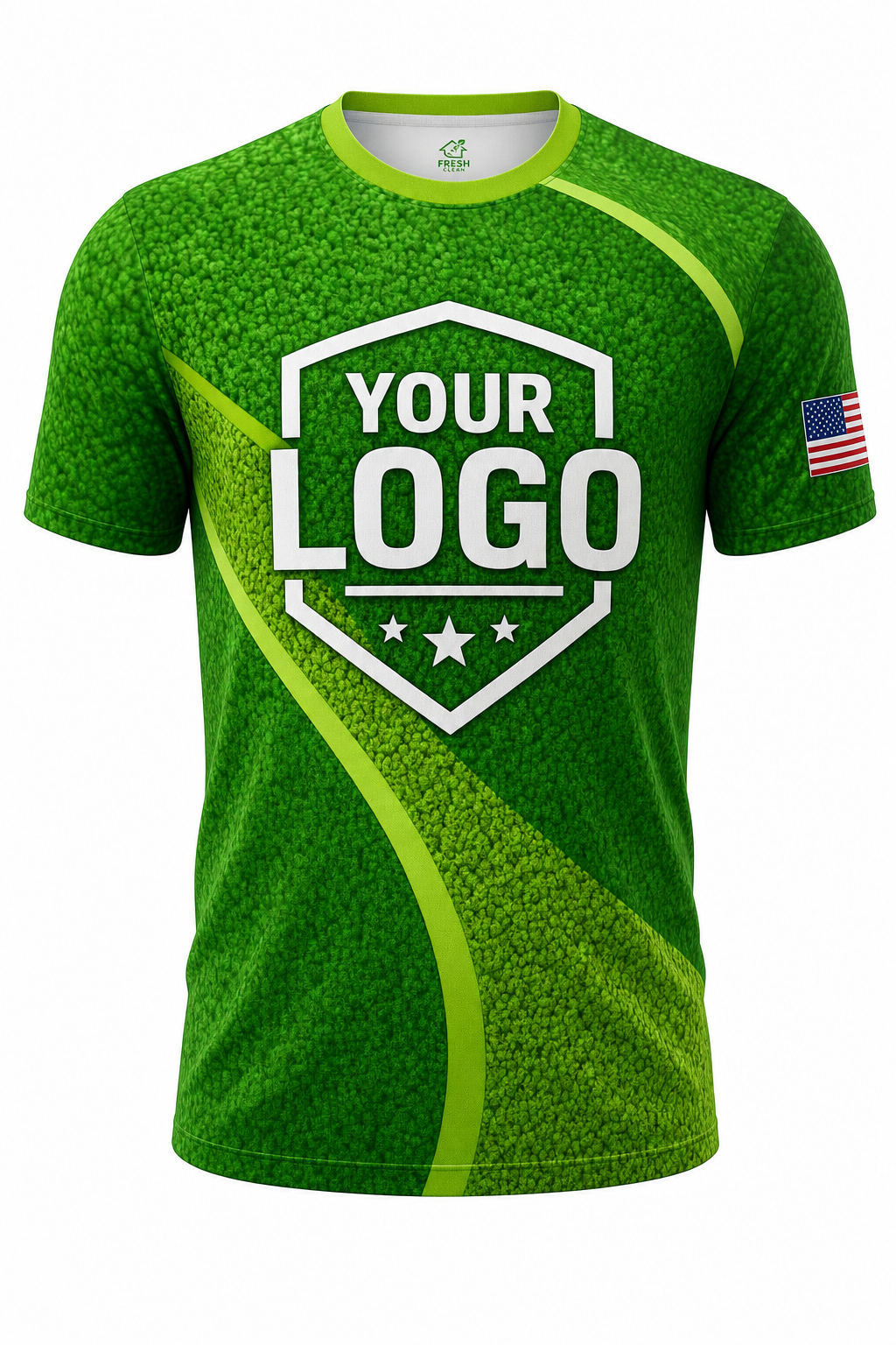 Spring Fiber custom carpet cleaning crew uniform t-shirt — front (tee-front)