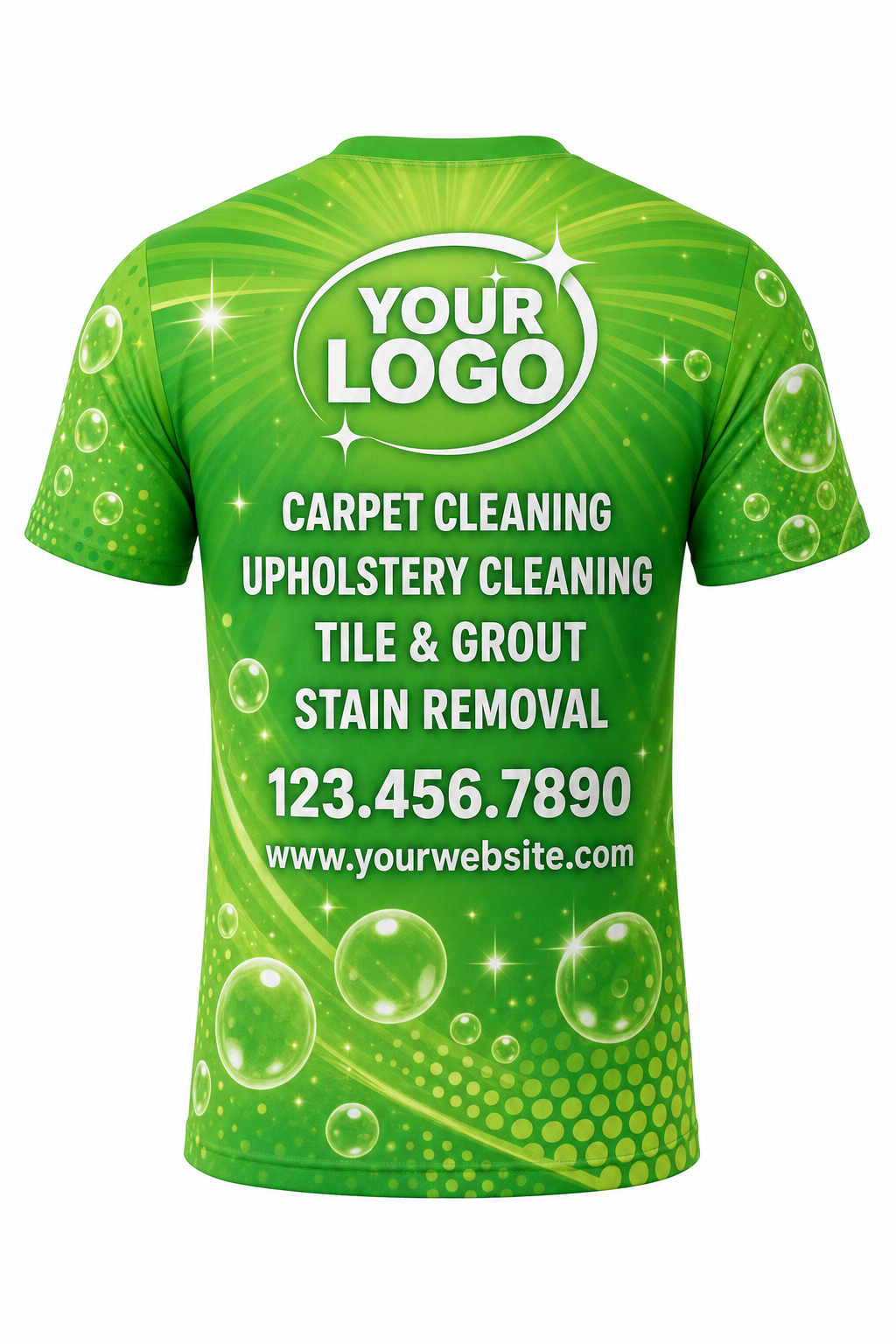 Spring Fresh Burst custom carpet cleaning crew uniform t-shirt — back (tee-back)