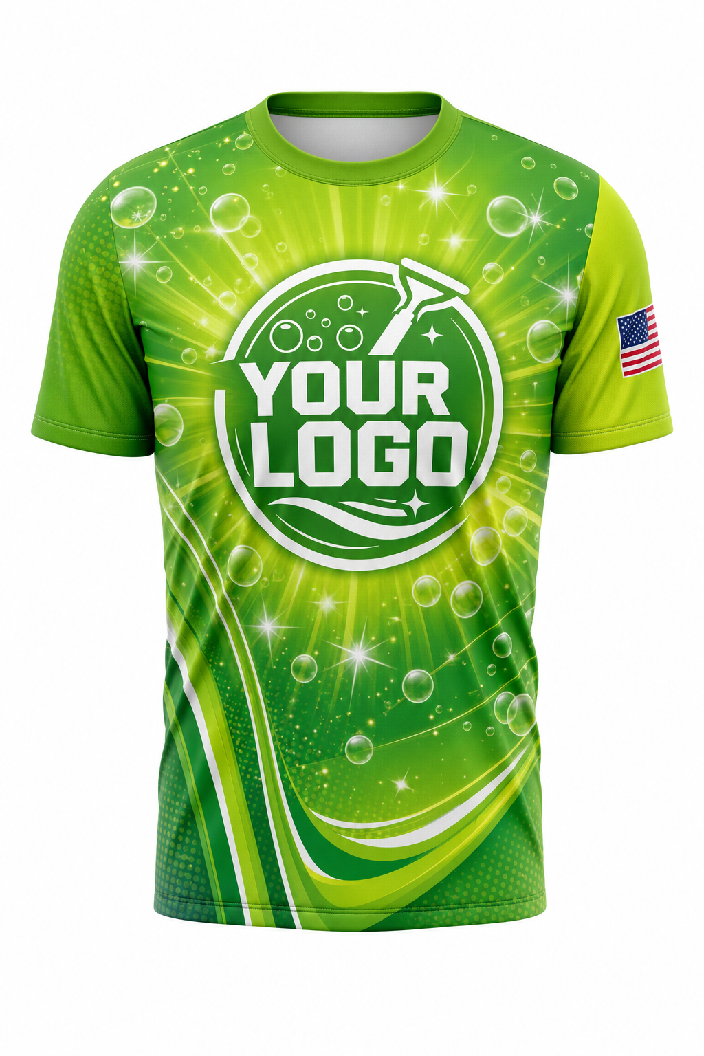 Spring Fresh Burst custom carpet cleaning crew uniform t-shirt — front (tee-front)