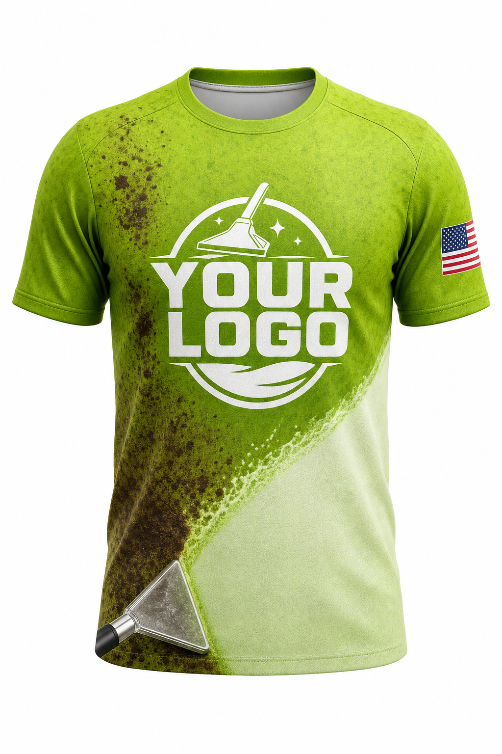 Spring Stain-Lift custom carpet cleaning crew uniform t-shirt — front (tee-front)