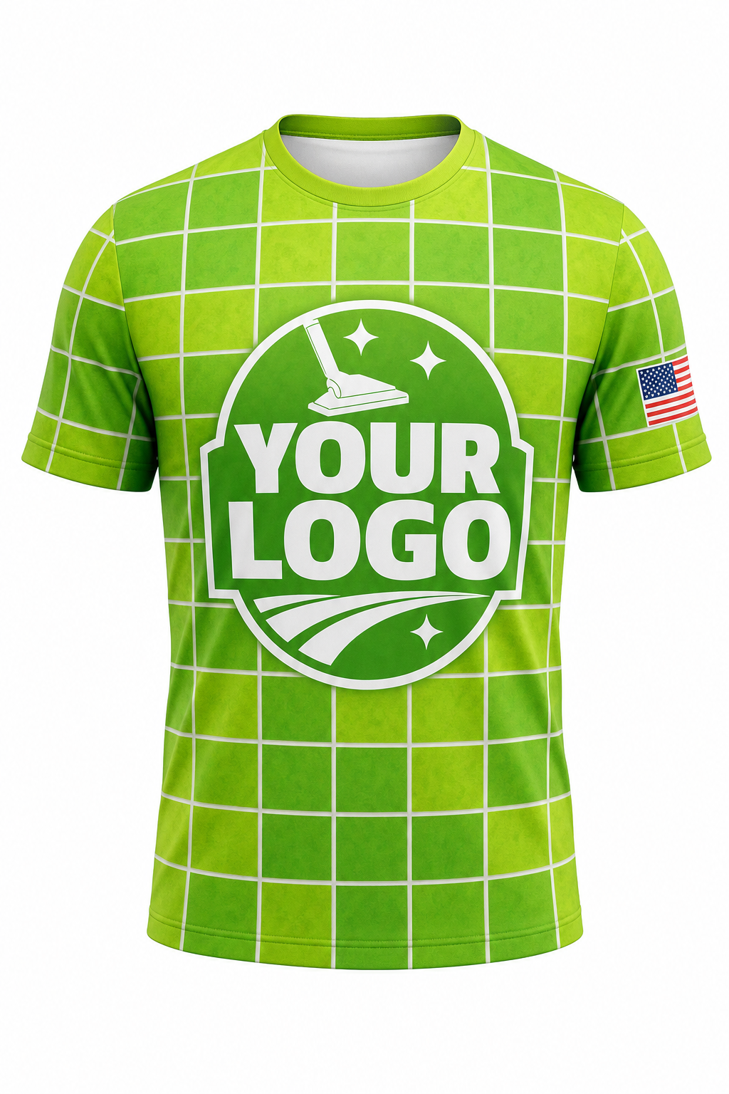 Spring Tile & Grout custom carpet cleaning crew uniform t-shirt — front (tee-front)