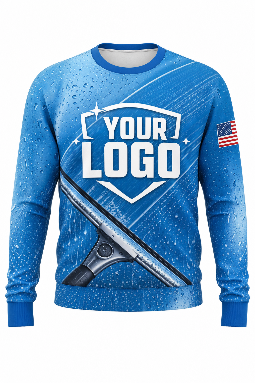 Squeegee Streaks custom window cleaning crew uniform sweatshirt — front (sweatshirt-front)