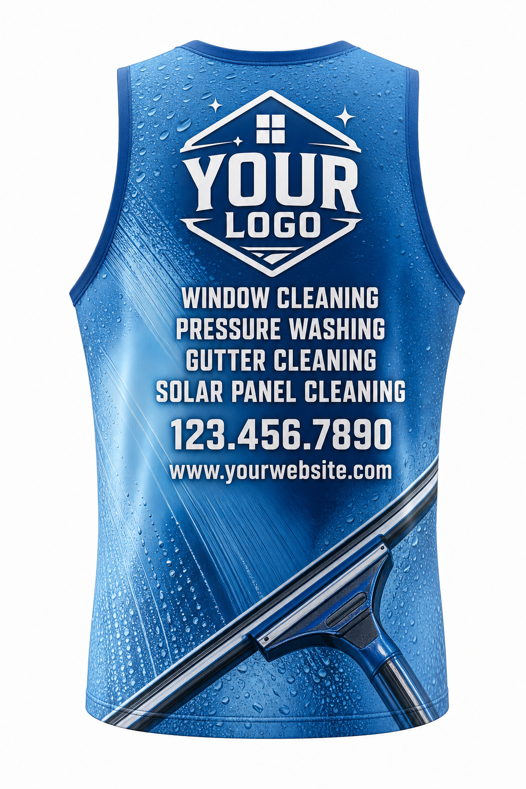 Squeegee Streaks custom window cleaning crew uniform Tank Top — back