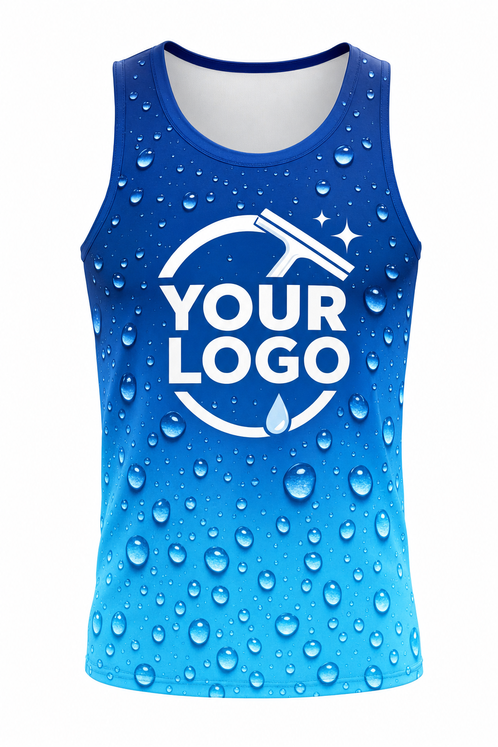 Droplet Fade custom window cleaning crew uniform Tank Top — front