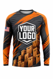 Stacked Boxes custom moving & junk removal crew uniform Long Sleeve — front