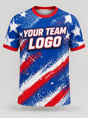 Stars and Splatter custom cornhole team jersey, front