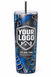 Steel Roof Gear custom roof cleaning & pressure washing crew uniform Tumbler — front