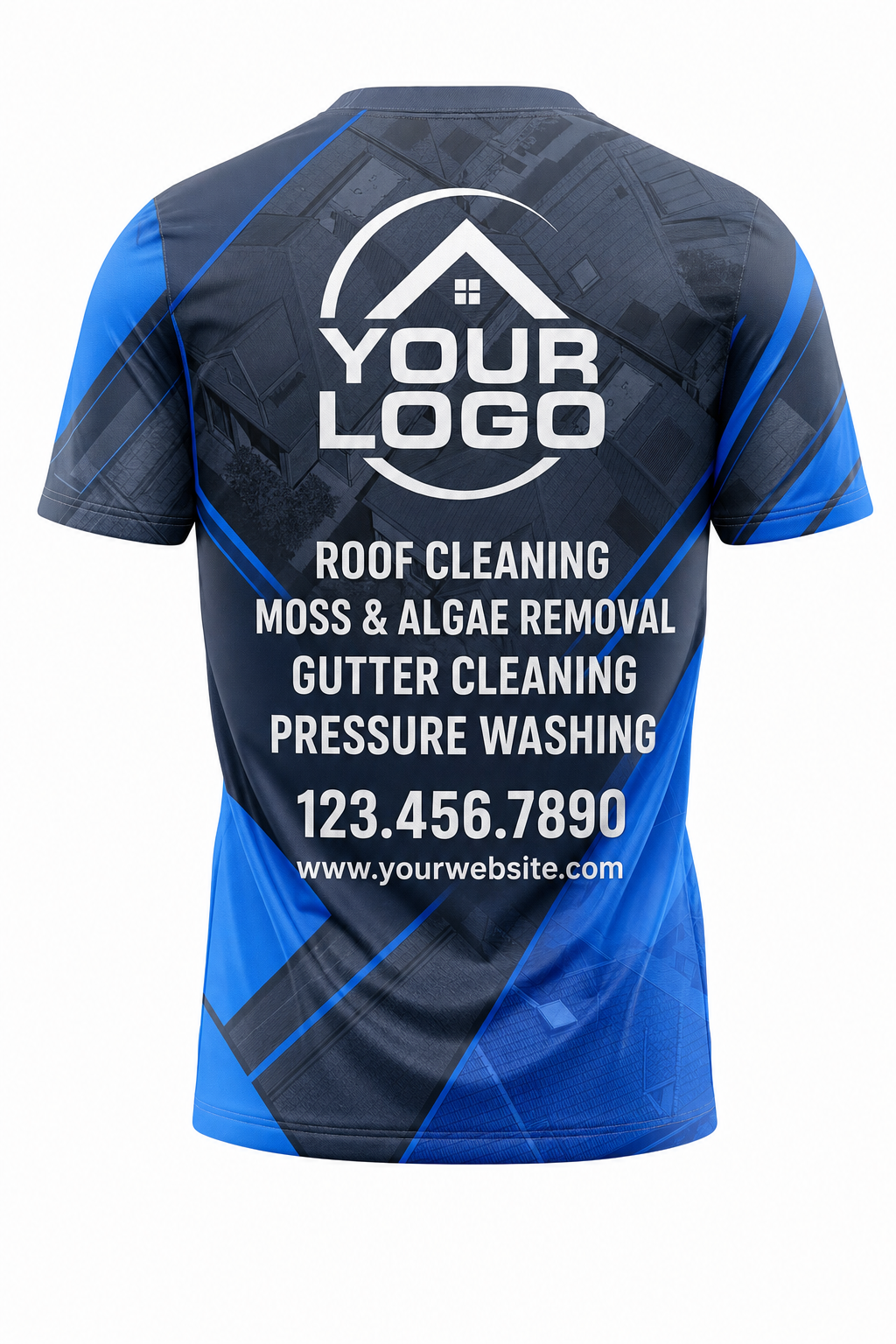 Steel Rooftop custom roof cleaning crew uniform t-shirt — back (tee-back)