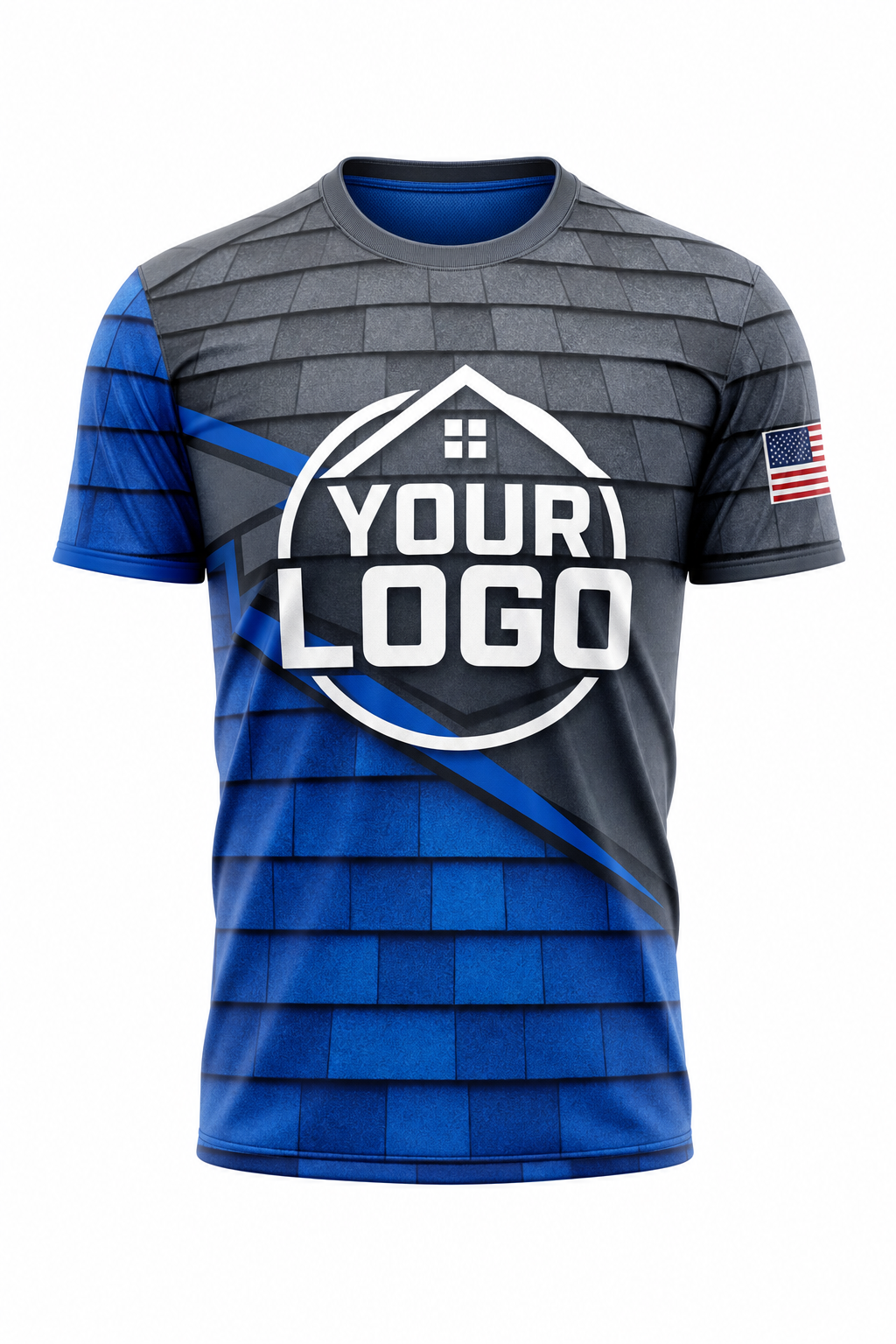 Steel Shingle custom roof cleaning crew uniform t-shirt — front (tee-front)
