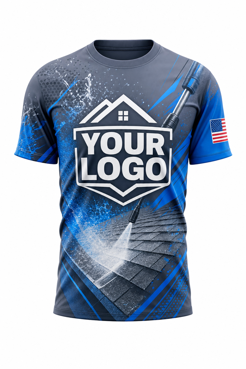 Steel Spray Jet custom roof cleaning crew uniform t-shirt — front (tee-front)