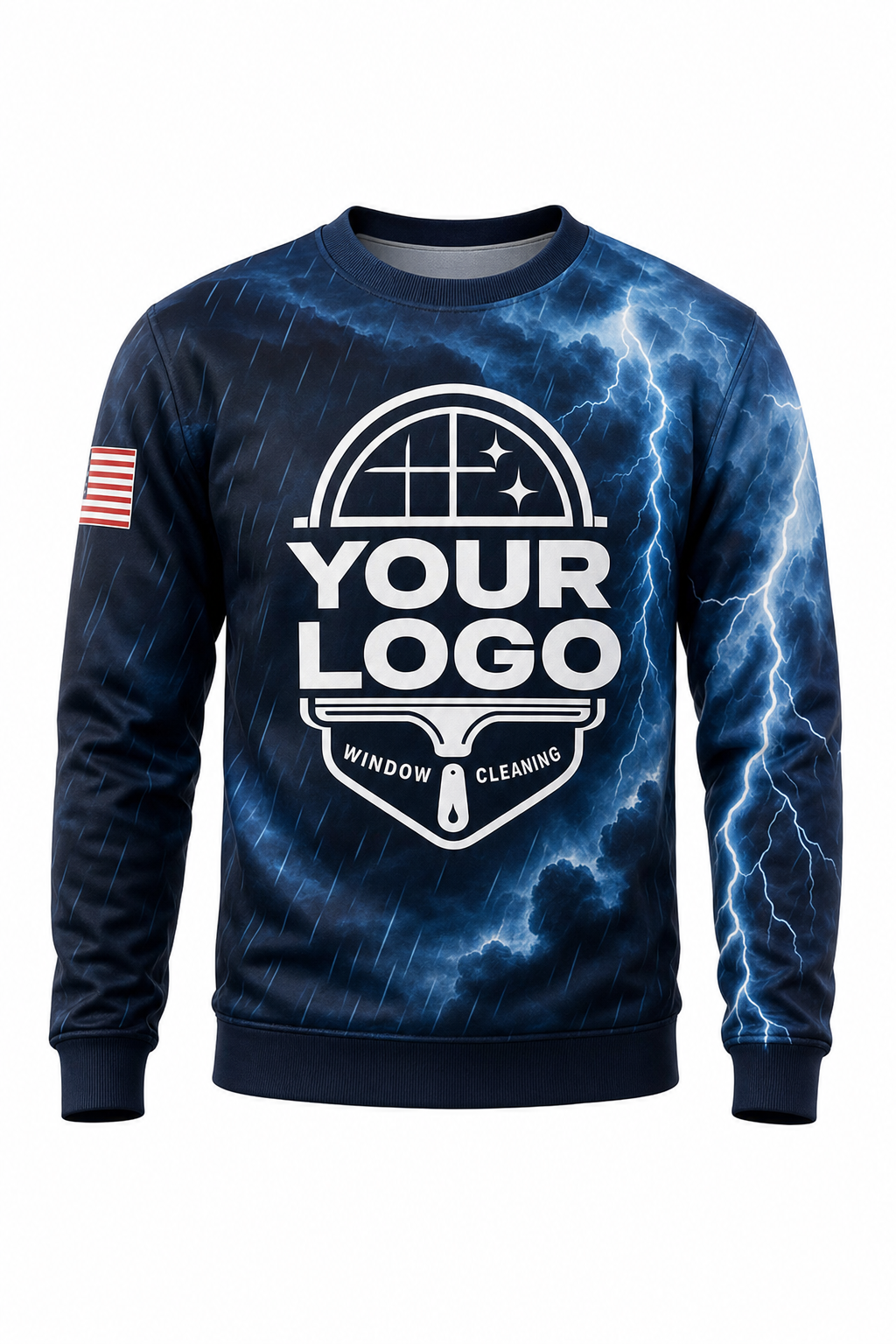 Storm Surge custom window cleaning crew uniform sweatshirt — front (sweatshirt-front)