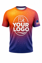Sunset Wash custom window cleaning crew uniform t-shirt — front (tee-front)