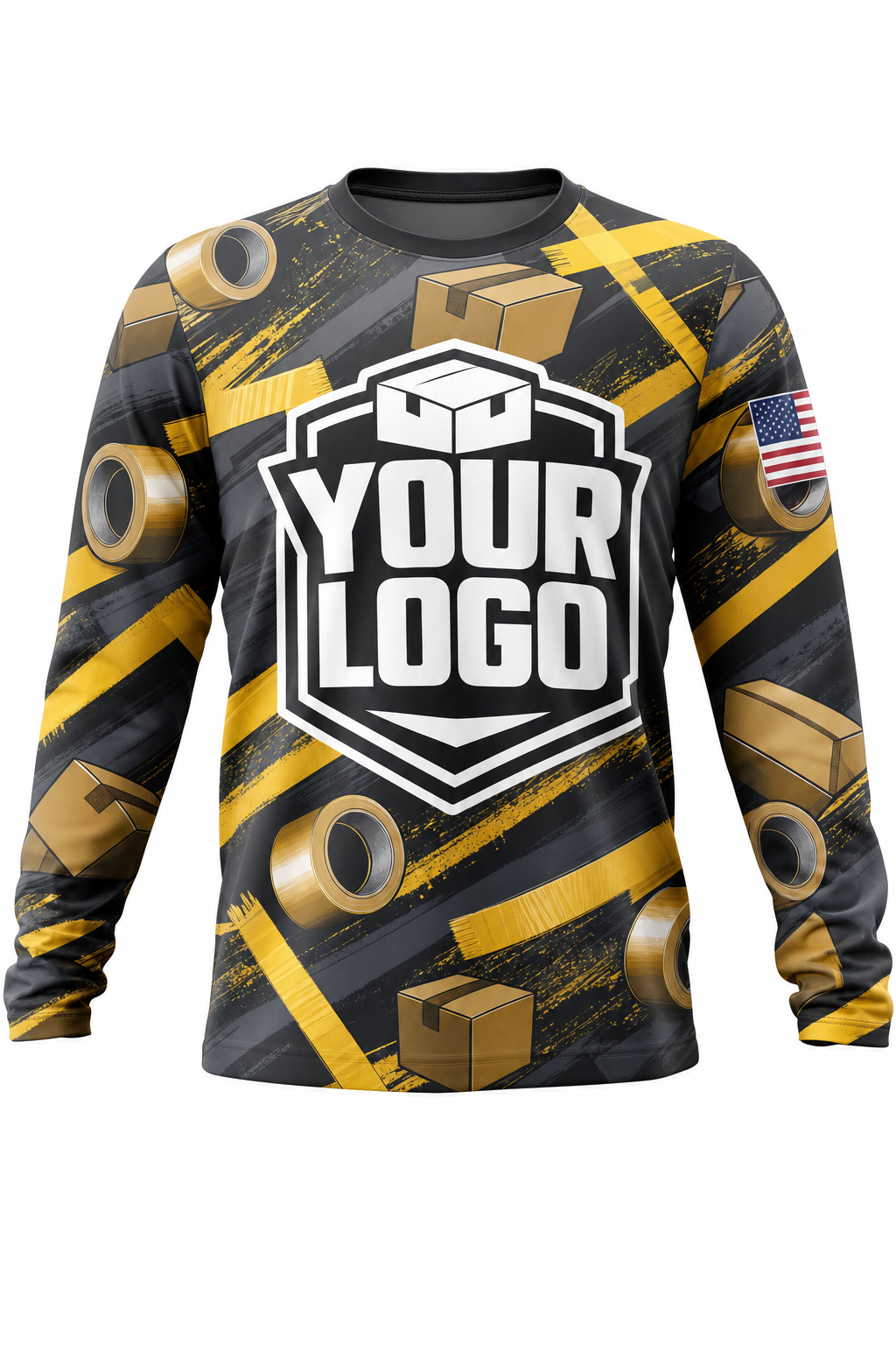 Tape & Box custom moving & junk removal crew uniform Long Sleeve — front