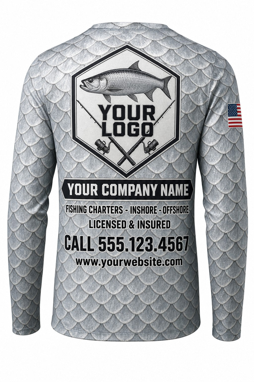 Tarpon Scale Wrap Custom Fishing Team Uniform - custom crew uniform