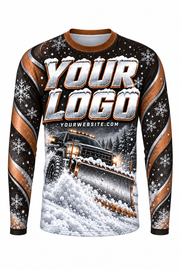 Copper Frost A custom snow removal crew uniform, long sleeve front view