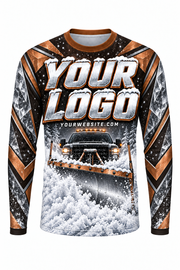 Copper Frost B custom snow removal crew uniform, long sleeve front view