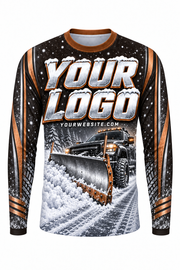 Copper Frost C custom snow removal crew uniform, long sleeve front view