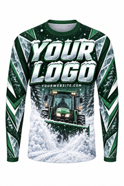 Pine Guard B custom snow removal crew uniform, long sleeve front view