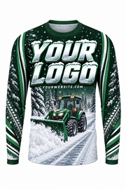 Pine Guard C custom snow removal crew uniform, long sleeve front view