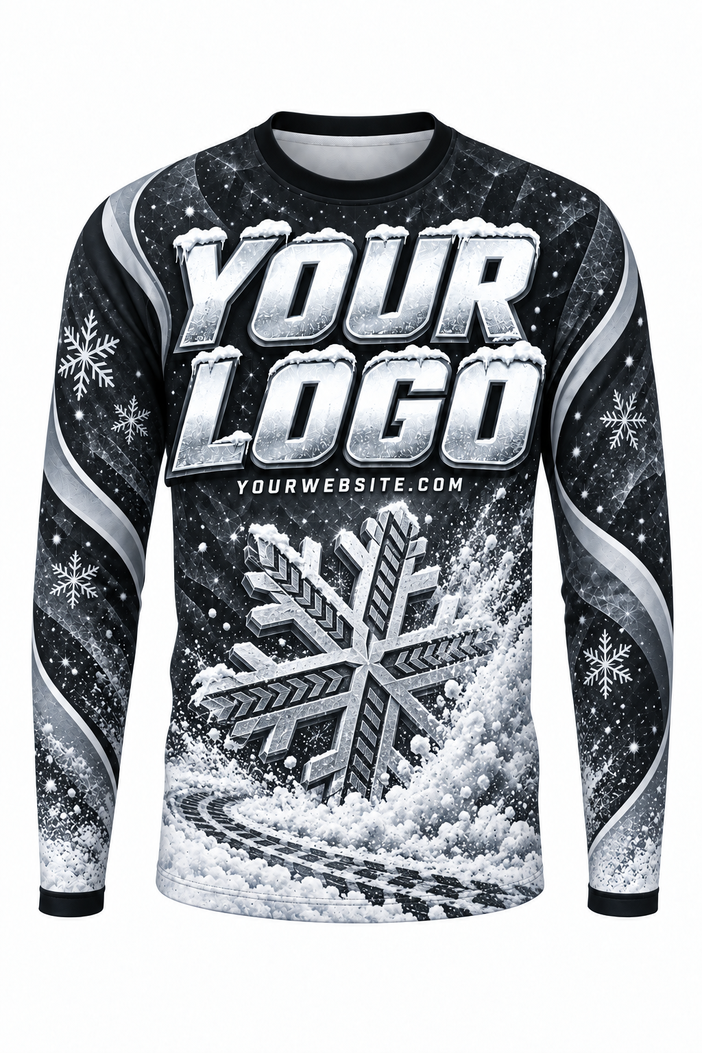 Graphite Ice A custom snow removal crew uniform, long sleeve front view