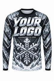 Graphite Ice B custom snow removal crew uniform, long sleeve front view