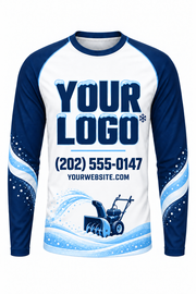 Arctic Blower Drift custom snow removal crew uniform, long sleeve front view