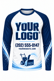 Arctic Blower Frost custom snow removal crew uniform, long sleeve front view